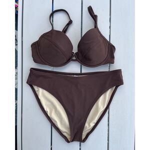 Victorias Secret Vintage Bikini - Size 36C Bottoms Medium - Brown